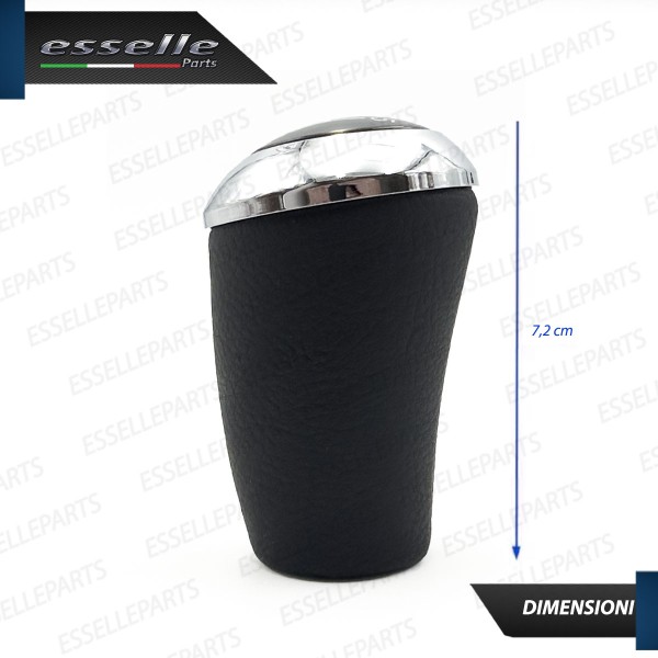 Pomello leva cambio a 6 marce Nero e Cromato in abs per Mazda 2 MK2