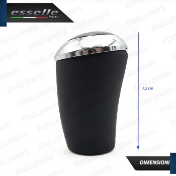 Pomello leva cambio a 6 marce Nero e Cromato in abs per Mazda 2 MK2