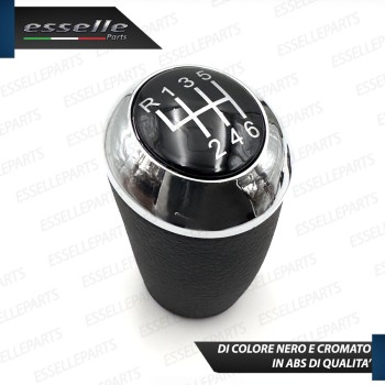 Pomello leva cambio a 6 marce Nero e Cromato in abs per Mazda 3 MK2