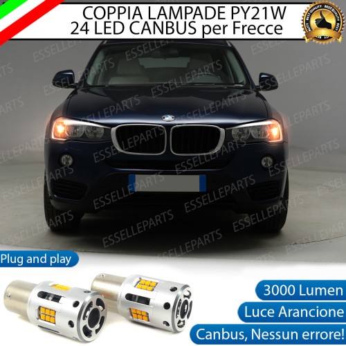 Coppia Frecce Anteriori PY21W 24 LED Canbus 3.0 per BMW X3 F25
