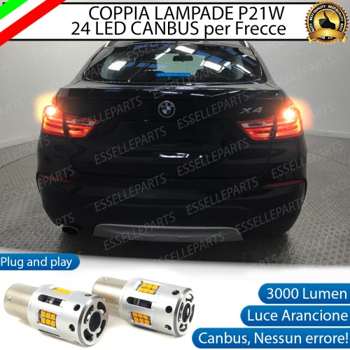 Coppia Frecce Posteriori P21W 24 LED Canbus 3.0 Per BMW X4 F26