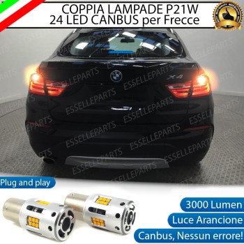 Coppia Frecce Posteriori P21W 24 LED Canbus 3.0 Per BMW X4 F26