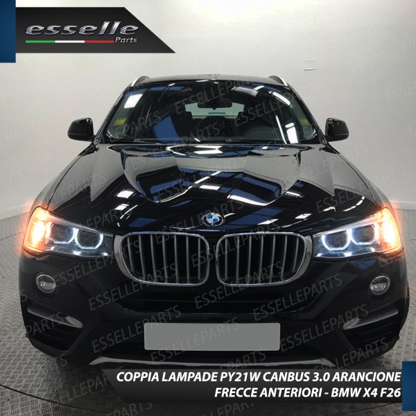 Coppia Frecce Anteriori PY21W 24 LED Canbus 3.0 per BMW X4 F26