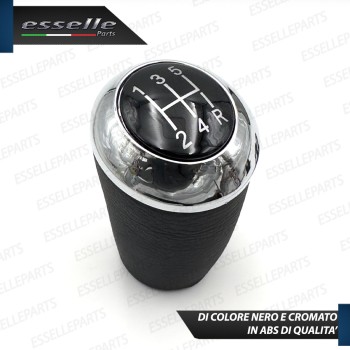 Pomello leva cambio a 5 marce Nero e Cromato in abs per Mazda 2 MK2