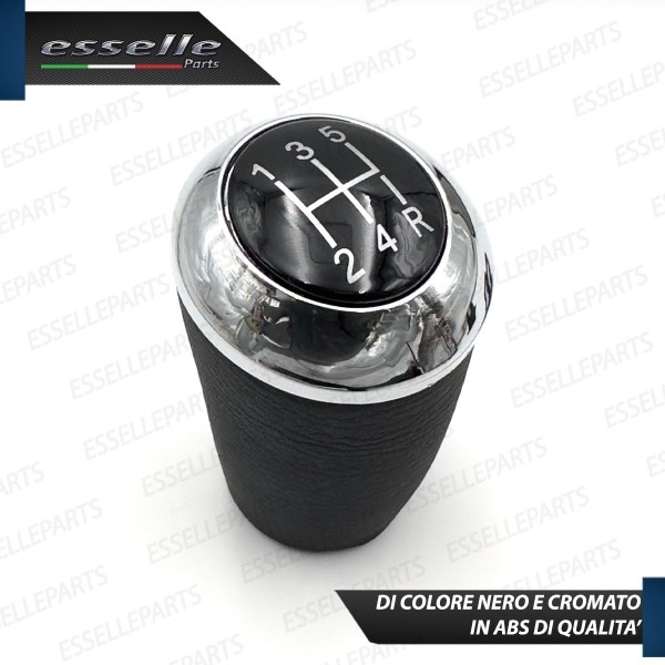 Pomello leva cambio a 5 marce Nero e Cromato in abs per Mazda 3 MK2