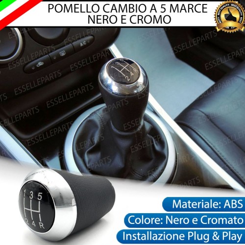 Pomello leva cambio a 5 marce Nero e Cromato in abs per Mazda 5 MK2