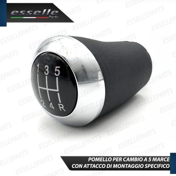 Pomello leva cambio a 5 marce Nero e Cromato in abs per Mazda MX-5 MK2