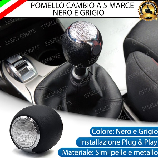Pomello Leva Cambio Alfa Romeo Mito 5 Marce In Similpelle E Metallo Specifico