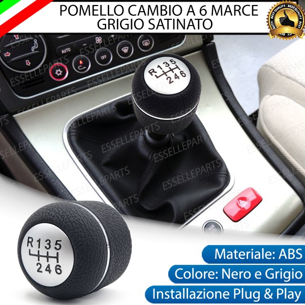 Pomello Leva Cambio Alfa Romeo 156 Restyling 6 Marce In Similpelle Nero Specifico