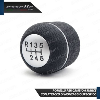Pomello Leva Cambio Alfa Romeo 166 Restyling 6 Marce In Similpelle Nero Specifico