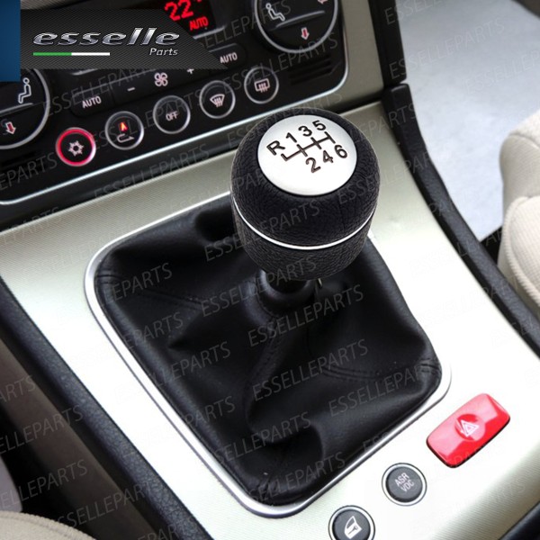 Pomello Leva Cambio Alfa Romeo 166 Restyling 6 Marce In Similpelle Nero Specifico