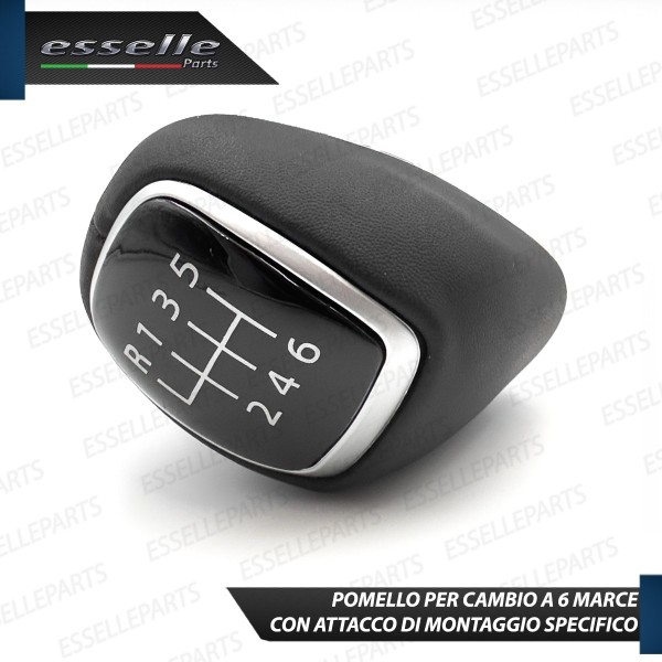 Pomello leva cambio a 6 marce Nero e Grigio in abs per Hyundai I30 MK2