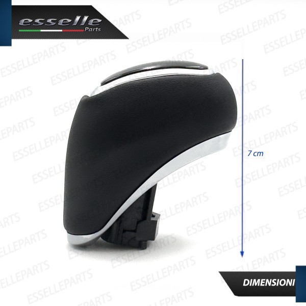 Pomello leva cambio a 6 marce Nero e Grigio in abs per Hyundai I30 MK2
