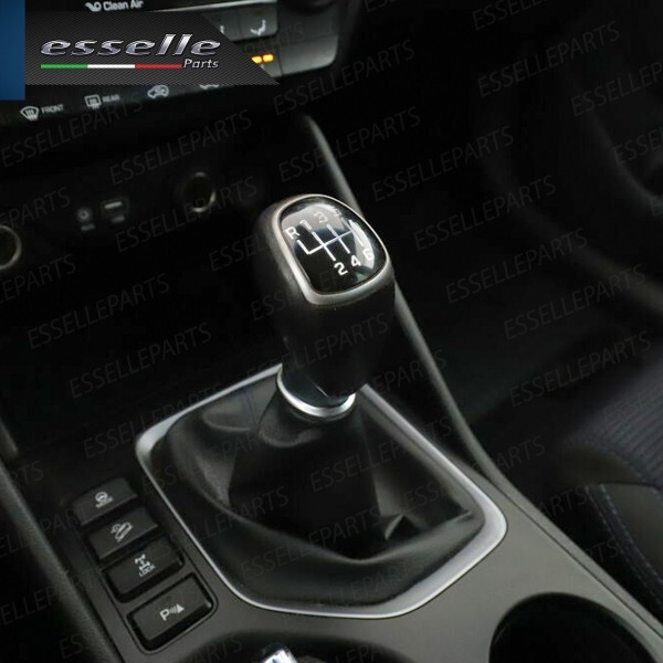 Pomello leva cambio a 6 marce Nero e Grigio in abs per Hyundai I30 MK2