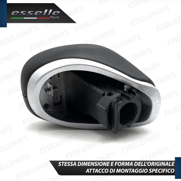 Pomello leva cambio a 6 marce Nero e Grigio in abs per Hyundai I40 Dal 2014