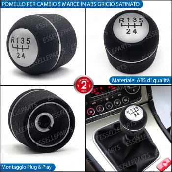 Pomello Leva Cambio Alfa Romeo 156 Restyling 5 Marce In Similpelle Nero Specifico
