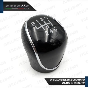 Pomello leva cambio a 6 marce Nero e Cromato in abs per Hyundai IX35 Pre-Restyling Pomello leva cambio a 6 marce Nero e Cromato in abs per Hyundai IX35 Pre-Restyling