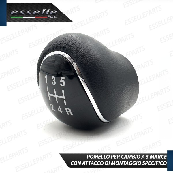 Pomello leva cambio a 5 marce Nero e Cromato in abs per Ford Focus MK3