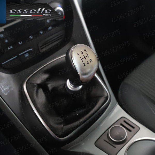 Pomello leva cambio a 5 marce Nero e Grigio in abs per Ford C-Max MK1