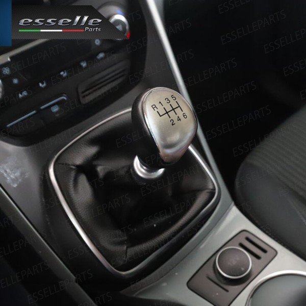 Pomello leva cambio a 6 marce Nero e Grigio in abs per Ford Focus MK3