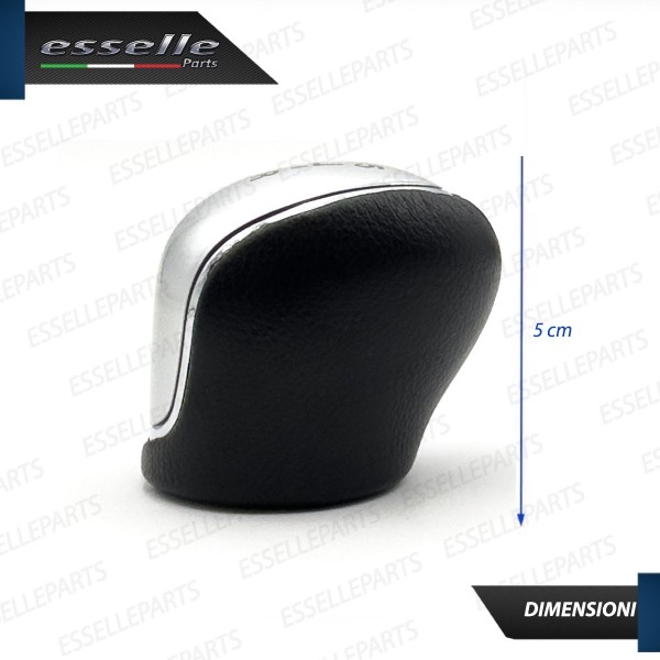 Pomello leva cambio a 6 marce Nero e Grigio in abs per Ford Fiesta MK6 Restyling