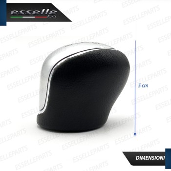 Pomello leva cambio a 6 marce Nero e Grigio in abs per Ford Fiesta MK6 Restyling