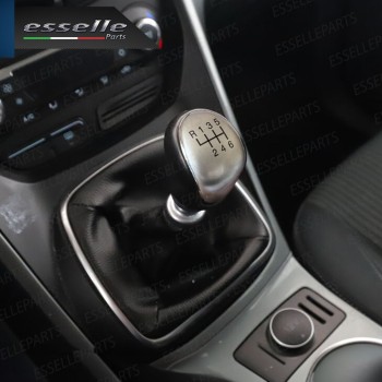 Pomello leva cambio a 6 marce Nero e Grigio in abs per Ford Fiesta MK6 Restyling