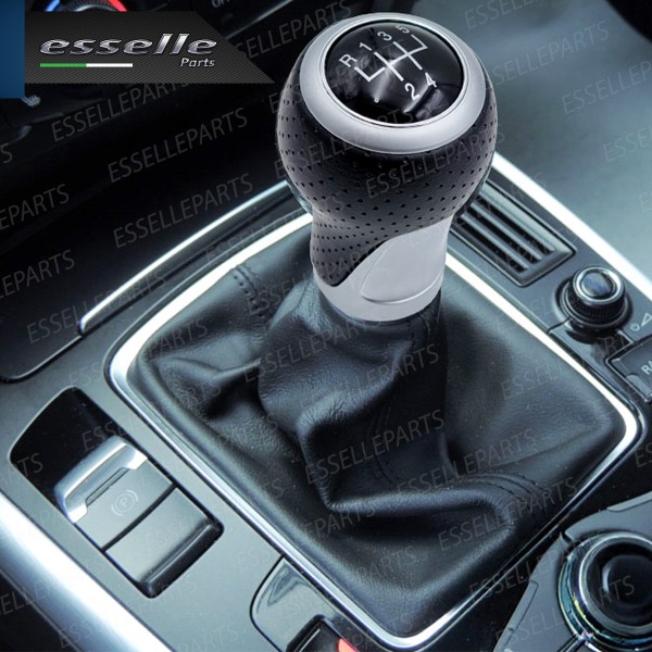 Pomello Leva Cambio Audi A6 C6 + Avant Dal 2009 5 Marce In Similpelle Traforato