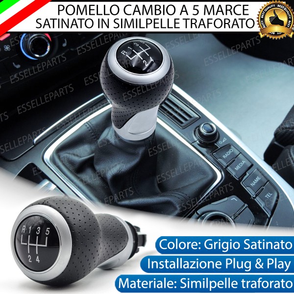 Pomello Leva Cambio Audi Q5 8R 5 Marce In Similpelle Traforato