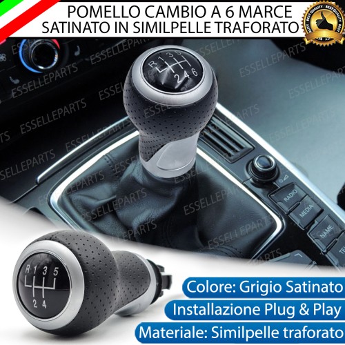 Pomello Leva Cambio Audi A6 C6 + Avant Fino al 2008 6 Marce In Similpelle Traforato