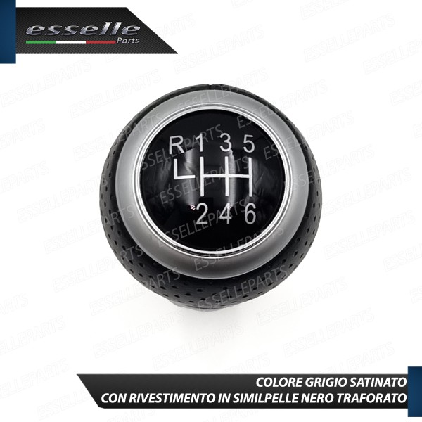 Pomello Leva Cambio Audi A6 C6 + Avant Dal 2009 6 Marce In Similpelle Traforato