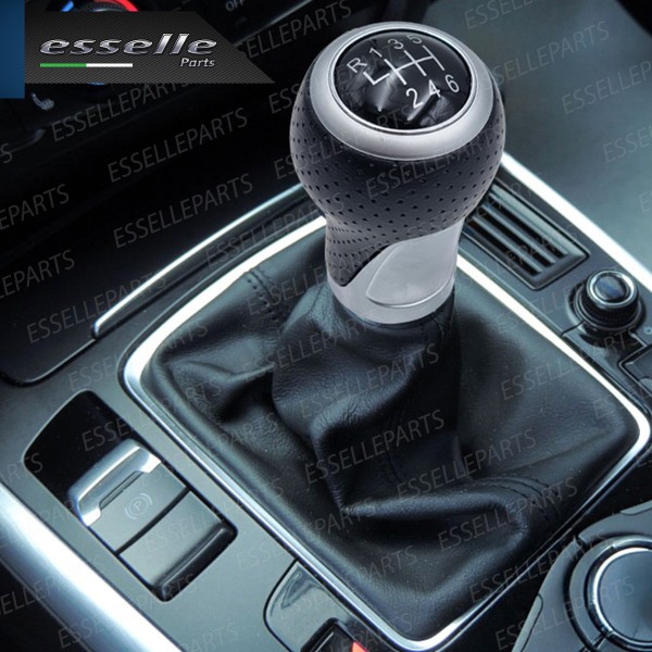 Pomello Leva Cambio Audi A4 B8 + Avant Allroad Pre-Restyling 6 Marce In Similpelle Traforato