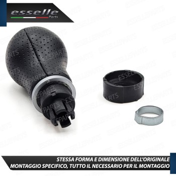 Pomello Leva Cambio Audi A1 8X Fino al 2014 6 Marce In Similpelle Traforato