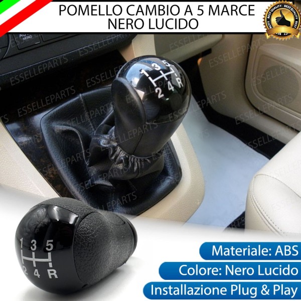 Pomello leva cambio a 5 marce Nero Lucido in abs per Ford Transit MK4