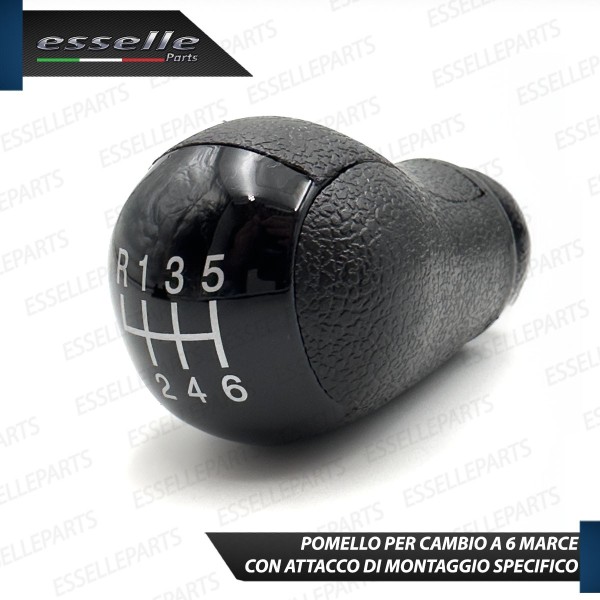 Pomello leva cambio a 6 marce Nero Lucido in abs per Ford C-Max MK1