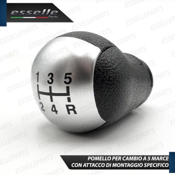 Pomello leva cambio a 5 marce Nero e Grigio in abs per Ford C-Max MK1