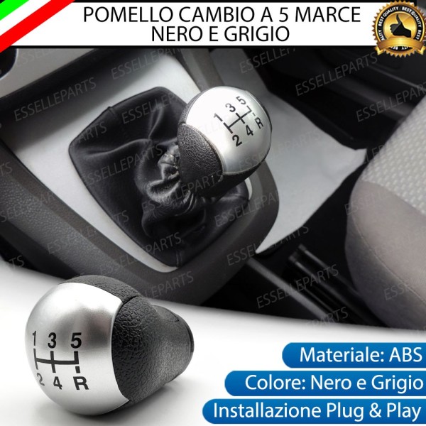 Pomello leva cambio a 5 marce Nero e Grigio in abs per Ford Focus MK2