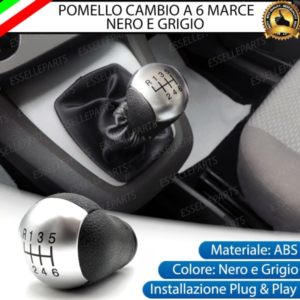 Pomello leva cambio a 6 marce Nero e Grigio in abs per Ford C-Max MK1