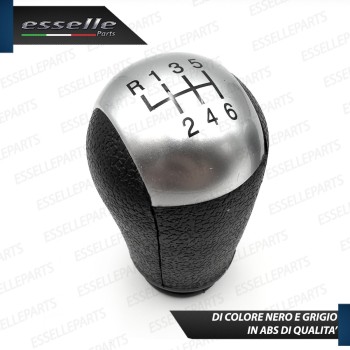Pomello leva cambio a 6 marce Nero e Grigio in abs per Ford C-Max MK1