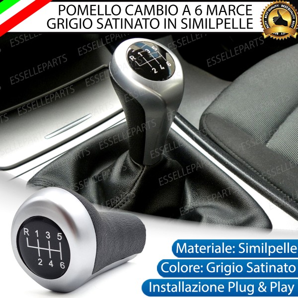 Pomello Leva Cambio Bmw Z3 E36 6 Marce Grigio Satinato Similpelle Nero