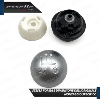 Pomello Leva Cambio Fiat 500 5 Marce Grigio Satinato Abs Specifico