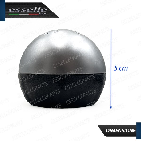 Pomello Leva Cambio Fiat 500 5 Marce Grigio Satinato Abs Specifico
