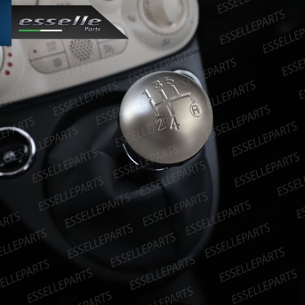 Pomello Leva Cambio Fiat 500 5 Marce Grigio Satinato Abs Specifico