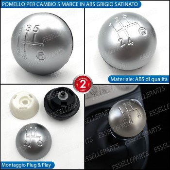 Pomello Leva Cambio Abarth 500 595 695 5 Marce Grigio Satinato Abs Specifico