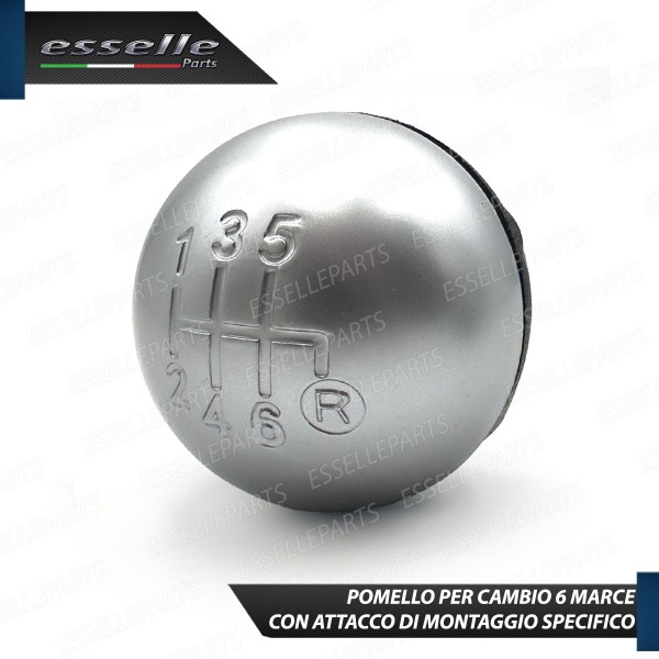 Pomello Leva Cambio Fiat 500 6 Marce Grigio Satinato Abs Specifico