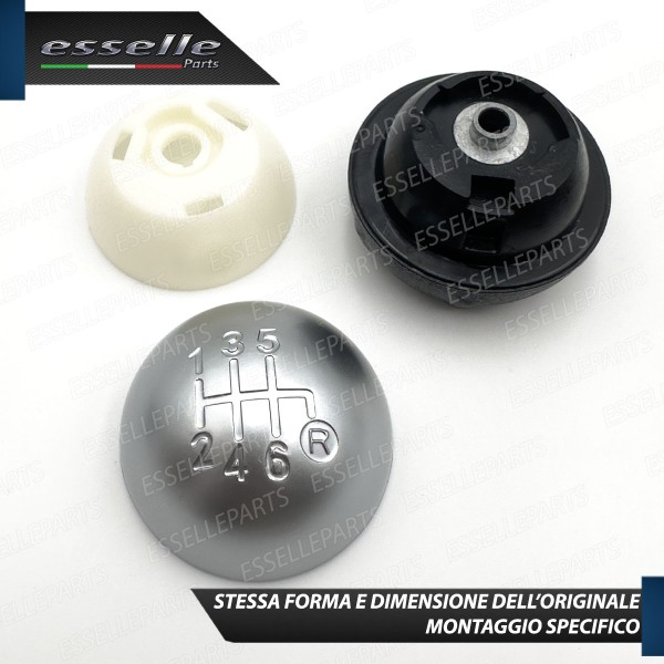 Pomello Leva Cambio Fiat 500 6 Marce Grigio Satinato Abs Specifico