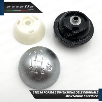 Pomello Leva Cambio Fiat 500 6 Marce Grigio Satinato Abs Specifico