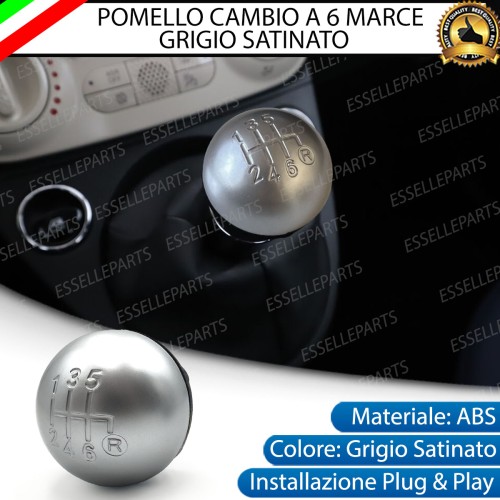 Pomello Leva Cambio Abarth 500 595 695 6 Marce Grigio Satinato Abs Specifico