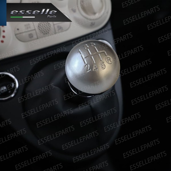 Pomello Leva Cambio Abarth 500 595 695 6 Marce Grigio Satinato Abs Specifico