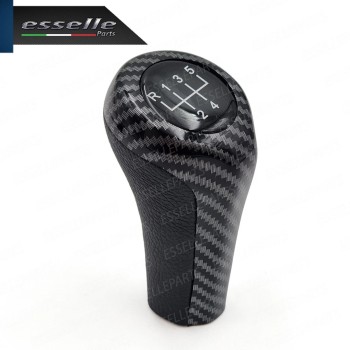 Pomello Leva Cambio Bmw Serie 3 E30 Restyling 5 Marce Carbon look Similpelle